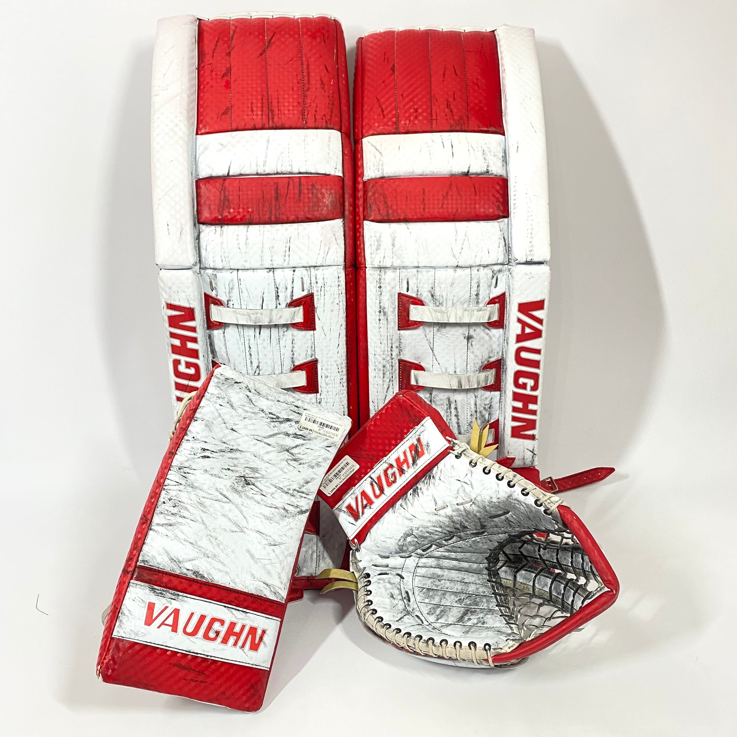 Vaughn Velocity V9 - Pro Stock Gardien de but - Ensemble complet (Rouge/Blanc)